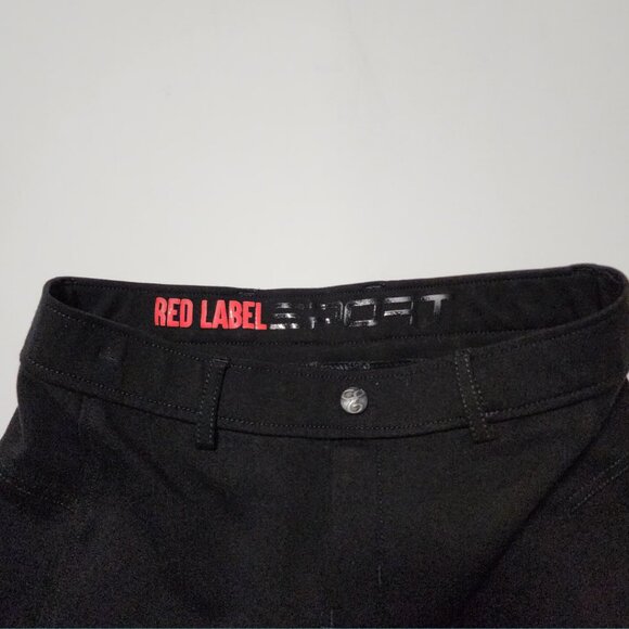 Elation Black Ponte Knit Mid Rise Breeches w/ Silicone Knee Patches - Picture 4 of 5